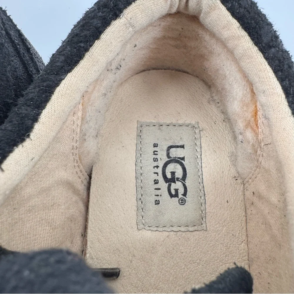 UGG Women’s Black Tomi Suede Lace Up Casual Sneaker Shoes Size 9